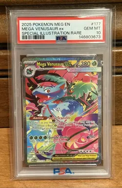 2025 Pokemon Venusaur ex Special Illustration Rare #177/132 PSA 10 GEM MINT - Image 1