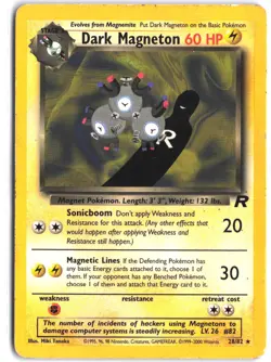 Dark Magneton 28/82 Rare Team Rocket Pokemon Unlimited - Image 1