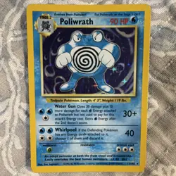 Poliwrath Base Set Holo Rare 90 HP Stage 2 English 1999 013/102 - Image 1