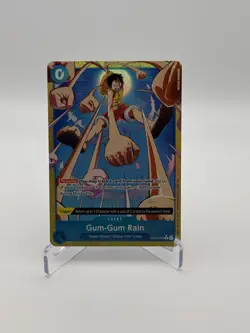 Namco One Piece Gum-Gum Rain OP02-068 Rare Alt Art Foil Event Vol. 2 - Image 1