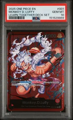 Monkey D. Luffy ST21-001 - One Piece Learn Together Deck - PSA 10 - Image 1
