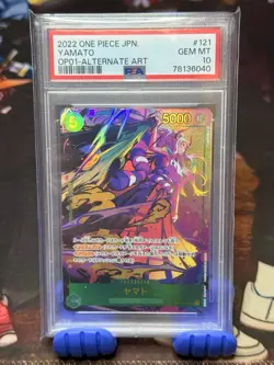 PSA 10 Japanese One Piece Yamato OP01-121 Secret Rare Alternate Art - Image 1