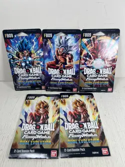 Dragon Ball Super Card Game Fusion World Dual Evolution FB09 Art 5x Booster Pack - Image 1