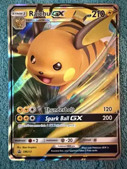 Raichu GX SM213 - Black Star Promo - Ultra Rare Pokemon Card - Near Mint (NM) - Image 1