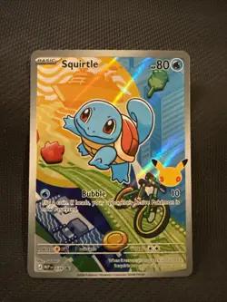 Pokemon Squirtle 039 First Partner Illustration Full Art Holo Promo Pokemon Card - Image 1