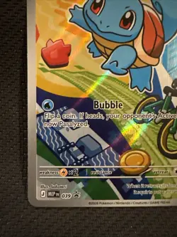Pokemon Squirtle 039 First Partner Illustration Full Art Holo Promo Pokemon Card - Image 5