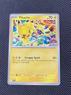 Pikachu SVP 225 World Championship 2025 Scarlet & Violet Promo Pokemon Card NM - Image 1