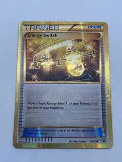 Pokemon Card TCG XY: Roaring Skies Gold Secret Rare Energy Switch 109/108 NM/LP - Image 1