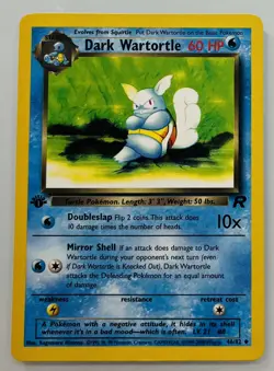 Dark Wartortle 46/82 1st Edition Team Rocket Pokemon Card - Image 1