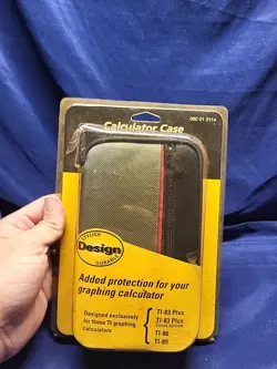 Yugioh TCG Grey Red Black Zippered Target Calculator Case W/ Card Slots NOS 2003 - Image 1
