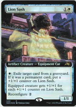 Lion Sash (Extended Art) 440 Rare Kamigawa: Neon Dynasty Foil Near Mint - Image 2