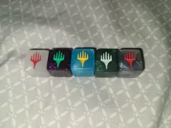 MTG Magic 5 Planechase Planar Die Dice Set All 5 Colors March of the Machines - Image 1
