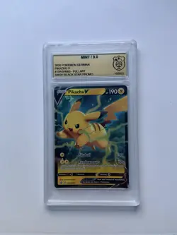 Pikachu V Fullart SWSH063 Black Star Promo Pokemon 2020 Deutsch GSG 9 Mint - Image 2