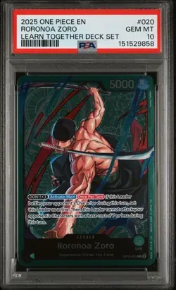 Roronoa Zoro OP12-020 - One Piece Learn Together Deck - PSA 10 - Image 1