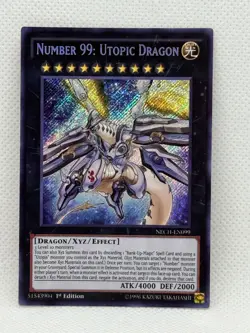 Yugioh! Number 99: Utopic Dragon - NECH-EN09 - 1st Edition - Secret Rare - NM - Image 1