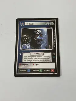 Star Trek CCG Personnel Hirogen Ranjen Black Boarder Voyager Card - Image 1