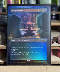 Hedge Maze (Borderless) Murders at Karlov Manor Foil MTG NM Magic Card - Image 1