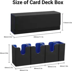 4 in 1 Commander Deck Box with Dice Tray for MTG - Trading Card Storage Box Hold - Image 3