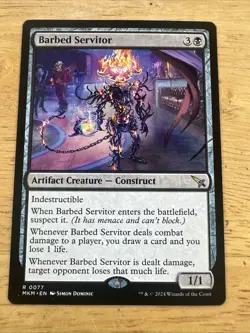 x1 Barbed Servitor MKM MTG 77 RARE M/NM 1x - Image 1