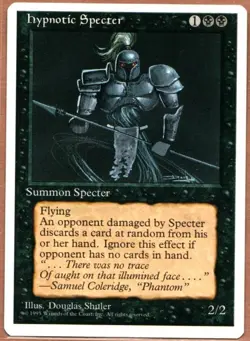 MTG Magic The Gathering 1x Hypnotic Specter - Fourth Edition (4ED) Black UC NM - Image 1