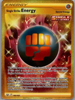 Single Strike Energy 183/163 Gold Hyper Rare - Battle Styles - Pokemon Card - NM - Image 1