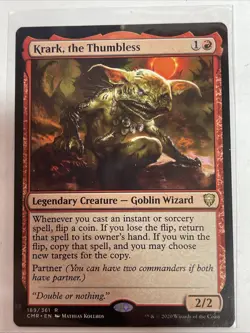 Krark, the Thumbless Commander Legends CMR #189 Rare - Image 1