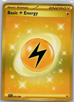 Basic Lightning Energy 257/198 Gold Hyper Rare - SV Base - Pokemon Card - NM - Image 1