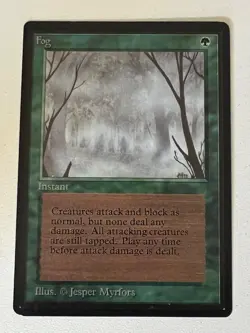 Magic the Gathering MTG Beta Fog LP+ (Beta Bob) - Image 1