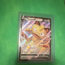 Pokemon Meowth V Promo Holo SWSH 004 Sword & Shield 180HP - Image 1
