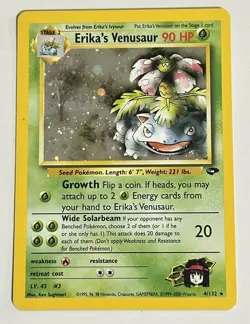 2000 Pokemon Gym Heroes Erika's Venusaur 4/132 Holo Rare - Lightly Played - Image 1