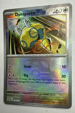 Pokemon TCG Dunsparce Master Ball Reverse Holo 79/131 Prismatic Evolutions. - Image 3