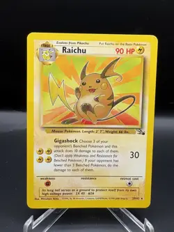 Pokemon TCG Raichu 29/62 Fossil Regular Unlimited LP - Image 1