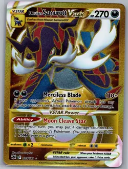 Hisuian Samurott Vstar 209/189 Gold Hyper - Astral Radiance - Pokemon Card - NM - Image 1