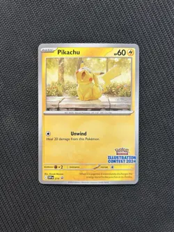 Pokemon TCG Pikachu SVP 214 Illustration Contest! NM Condition! See Description! - Image 1