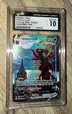 Pokemon Umbreon VMAX Evolving Skies Secret Rare Full Alt Art #215 CGC 10 - Image 1