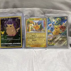 Pikachu Card Lot w/ BGS 9 Slab EX Full Art Gold Holo Japanese Pokemon Bundle - Image 5