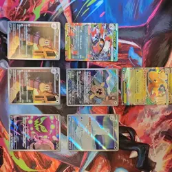 Pokemon Japanese Full Art Holo Card Lot 7 Cards - Image 1