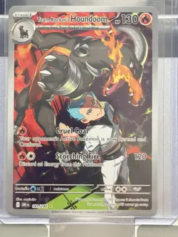Pokemon Team Rocket's Houndoom Sv10 Destined Rivals 191/182 Illustration Rare NM - Image 1