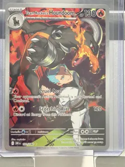 Pokemon Team Rocket's Houndoom Sv10 Destined Rivals 191/182 Illustration Rare NM - Image 2