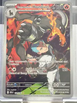 Pokemon Team Rocket's Houndoom Sv10 Destined Rivals 191/182 Illustration Rare NM - Image 3