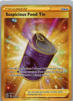 Suspicious Food Tin 080/073 Gold Hyper Rare - Champions Path - Pokemon Card - NM - Image 1