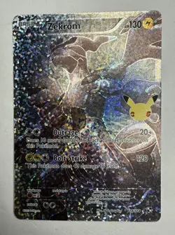 MINT ~ Zekrom Full Art Celebrations 114/114 Pokemon TCG Card - Image 1