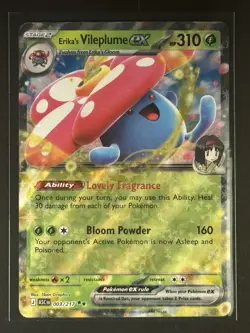 Pokemon TCG NM Erika's Vileplume ex 003/217 ME:03 Ascended Heros Pack Fresh - Image 1