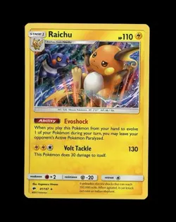 2017 Pokemon BURNING SHADOWS RAICHU HOLO 41/147 RARE! LP - Image 1