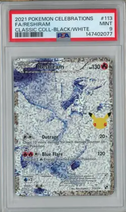 PSA 9 Reshiram 113/114 Classic Collection Mint Pokemon Card - Image 1
