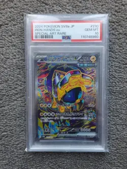 Pokemon Card PSA 10 Iron Hands ex 210/187 sv8a Terastal Fest SAR Japanese 2024 - Image 1