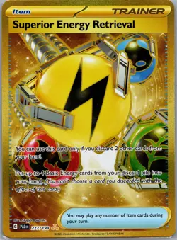 Superior Energy Retrieval 277/193 Gold Hyper - Paldea Evolved Pokemon Card - NM - Image 1