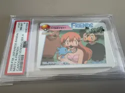 Pokemon Bandai Carddass Anime Card #123 Misty Ash Brock Horsea - Image 1