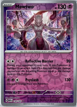 Pokemon Card - Mewtwo 150/165 151 Rare Reverse Holo Near Mint - Image 1
