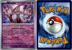 Pokemon Card - Mewtwo 150/165 151 Rare Reverse Holo Near Mint - Image 3